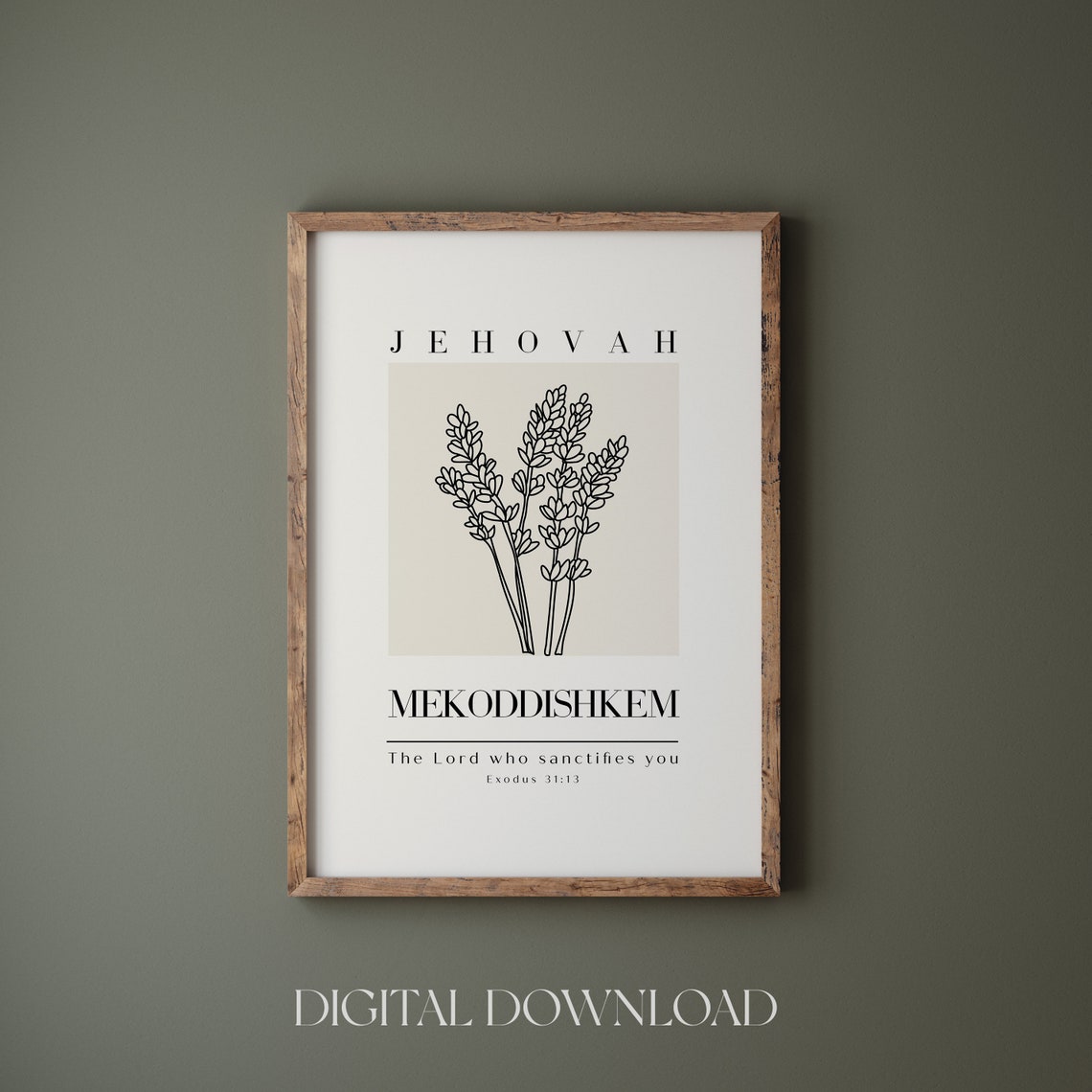 Jehovah Mekoddishkem The Lord Who Sanctifies You Scripture Poster
