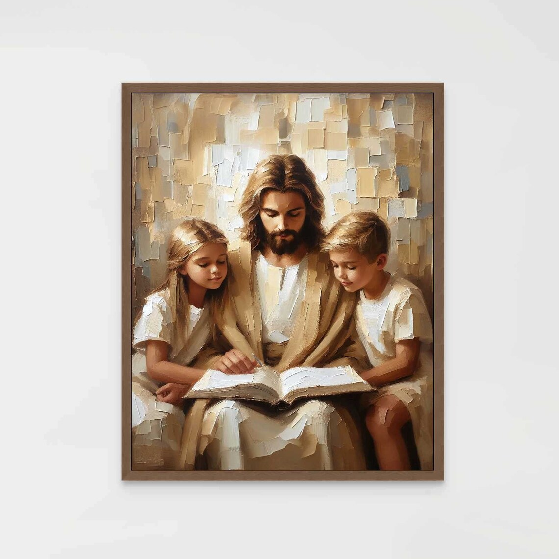 Jesus With Kids Christian Art Poster Print