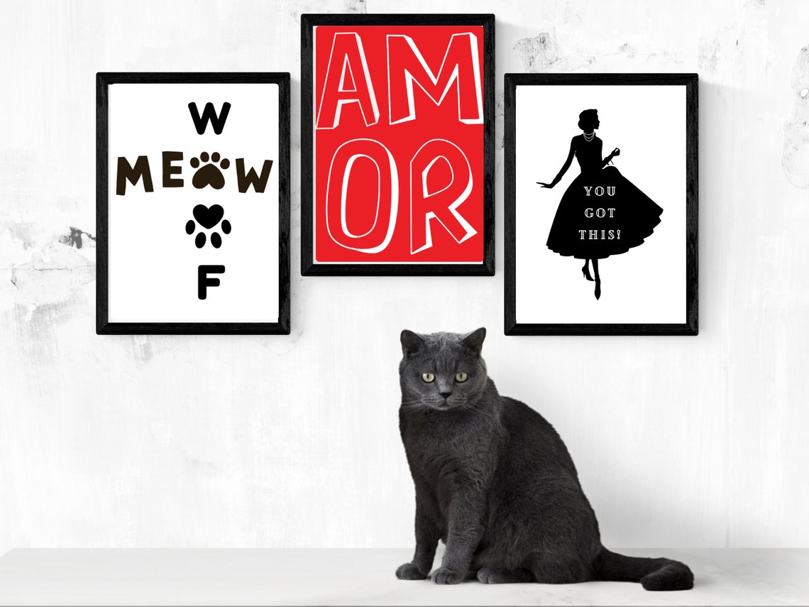 Amor Spanish Love Red Typography Bold Modern Graphic Wall Print - Image 2