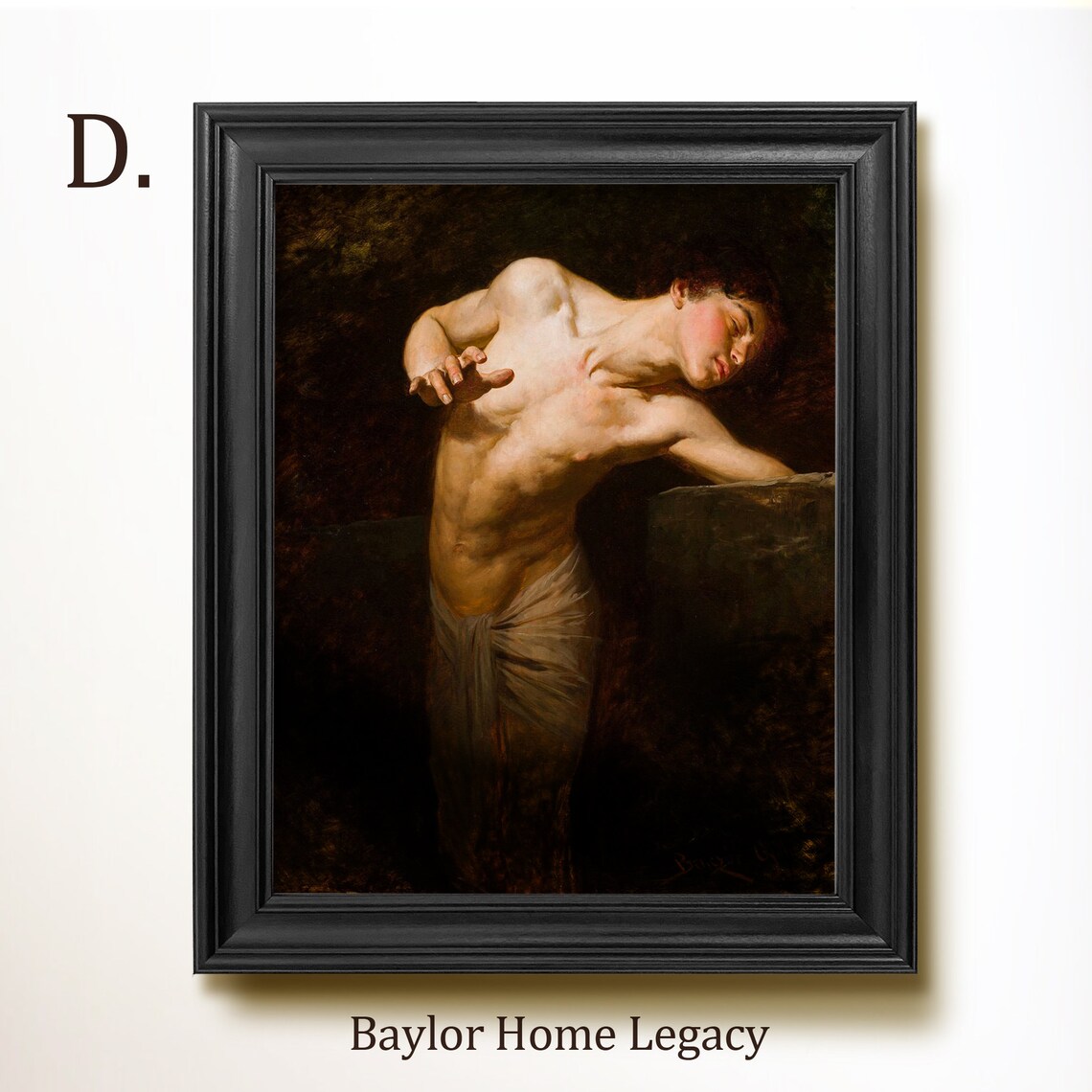 Young Man Oil Painting Portrait, Vintage Art Print - Image 2