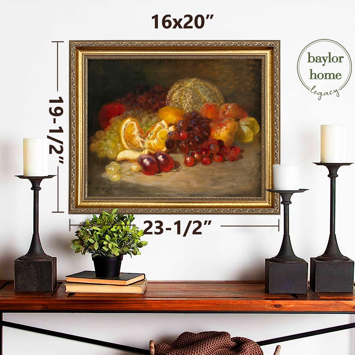 Fruit Still Life Oil Painting Art Print, Kitchen - Image 2