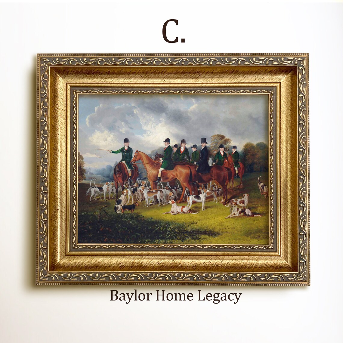 Fox Hunting Scene, Equestrian Decor Art Print - Image 3