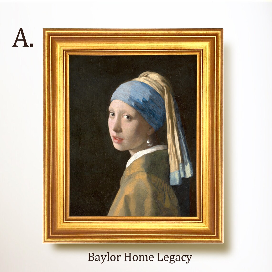 Girl with a Pearl Earring Vermeer Famous Dutch Portrait Fine Art Poster - Image 5