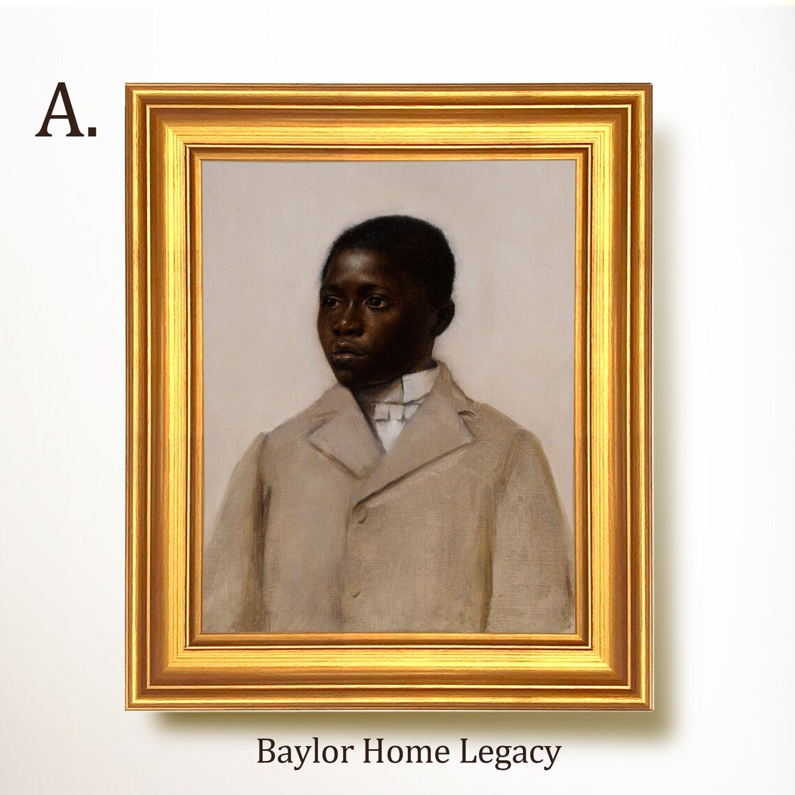 Black Boy Portrait, Classic Oil Painting Print - Image 5