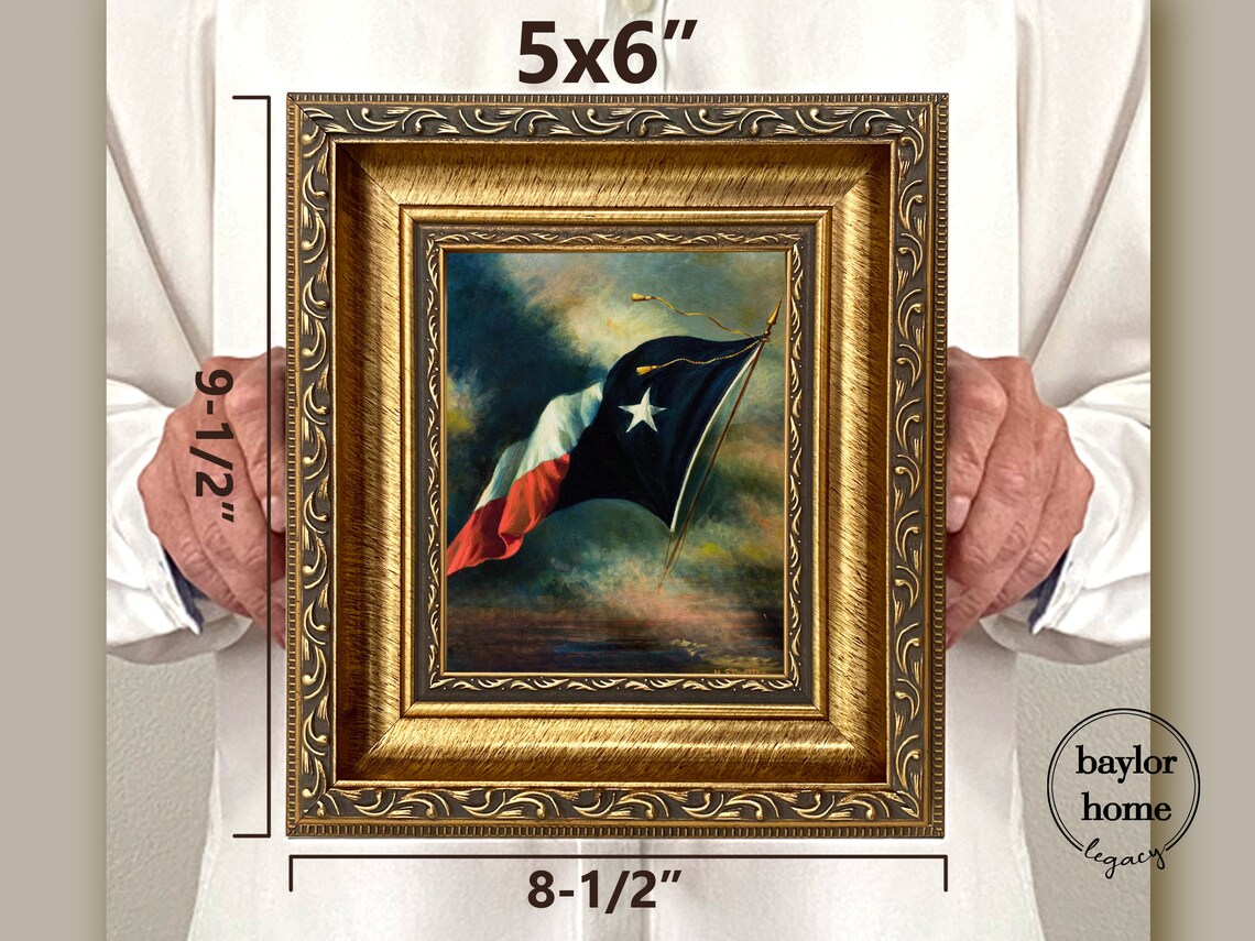 Texas Flag Oil Painting Art Print, Texas Wall Decor - Image 5