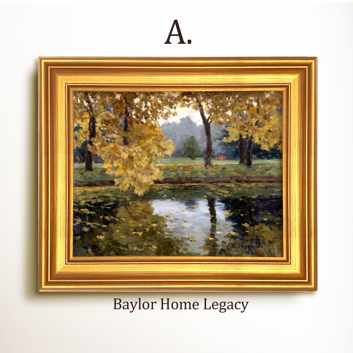 Vintage Country Landscape Fall Foliage Art Print - Image 5