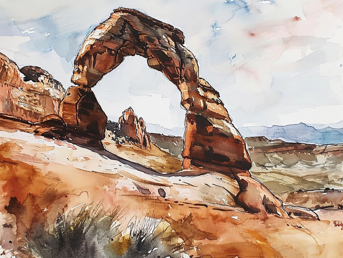 Delicate Arch Sandstone Formation Arches National Park Poster