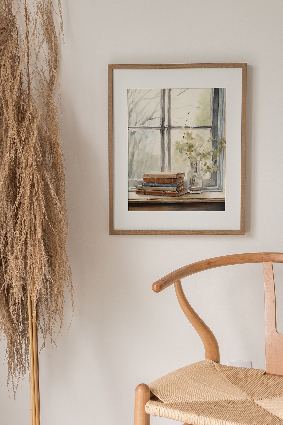 Book Painting Watercolor Art Print, Rustic Library Decor - Image 5