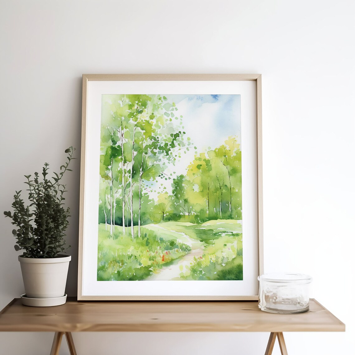 Birch Forest Watercolor Northwoods Art Print - Image 5