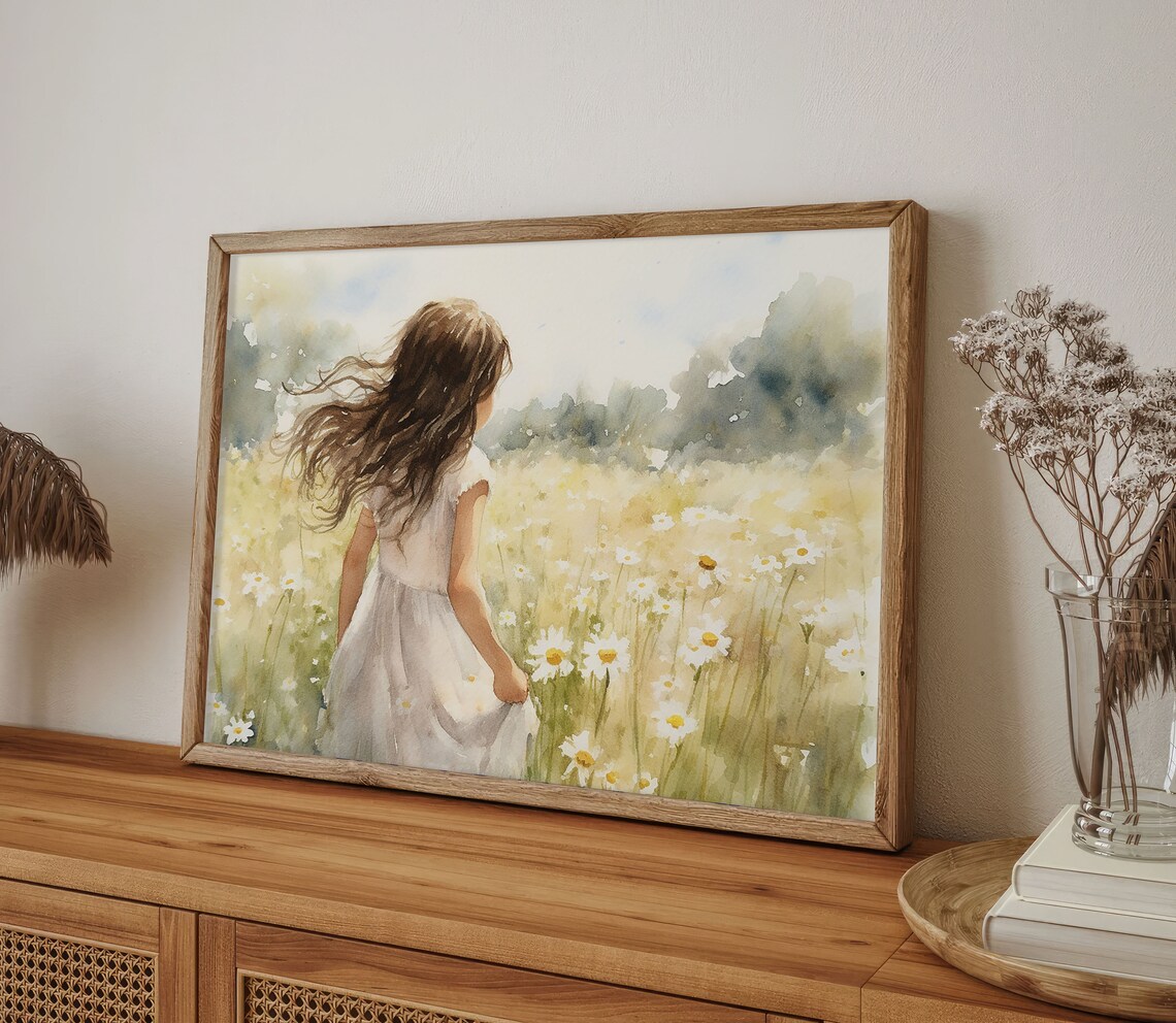 Daisy Field Painting Art Print, Texas Wildflowers - Image 4