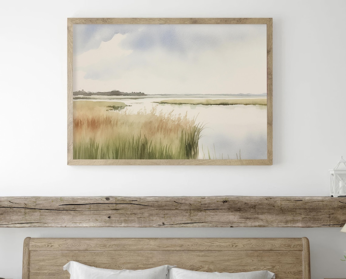 Charleston Lowcountry Marsh Watercolor Art Print - Image 4