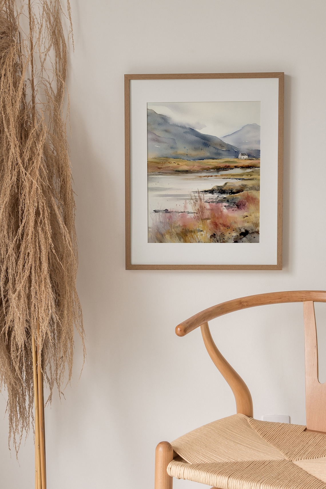 Glencoe Scotland Watercolor Landscape Art Print - Image 2