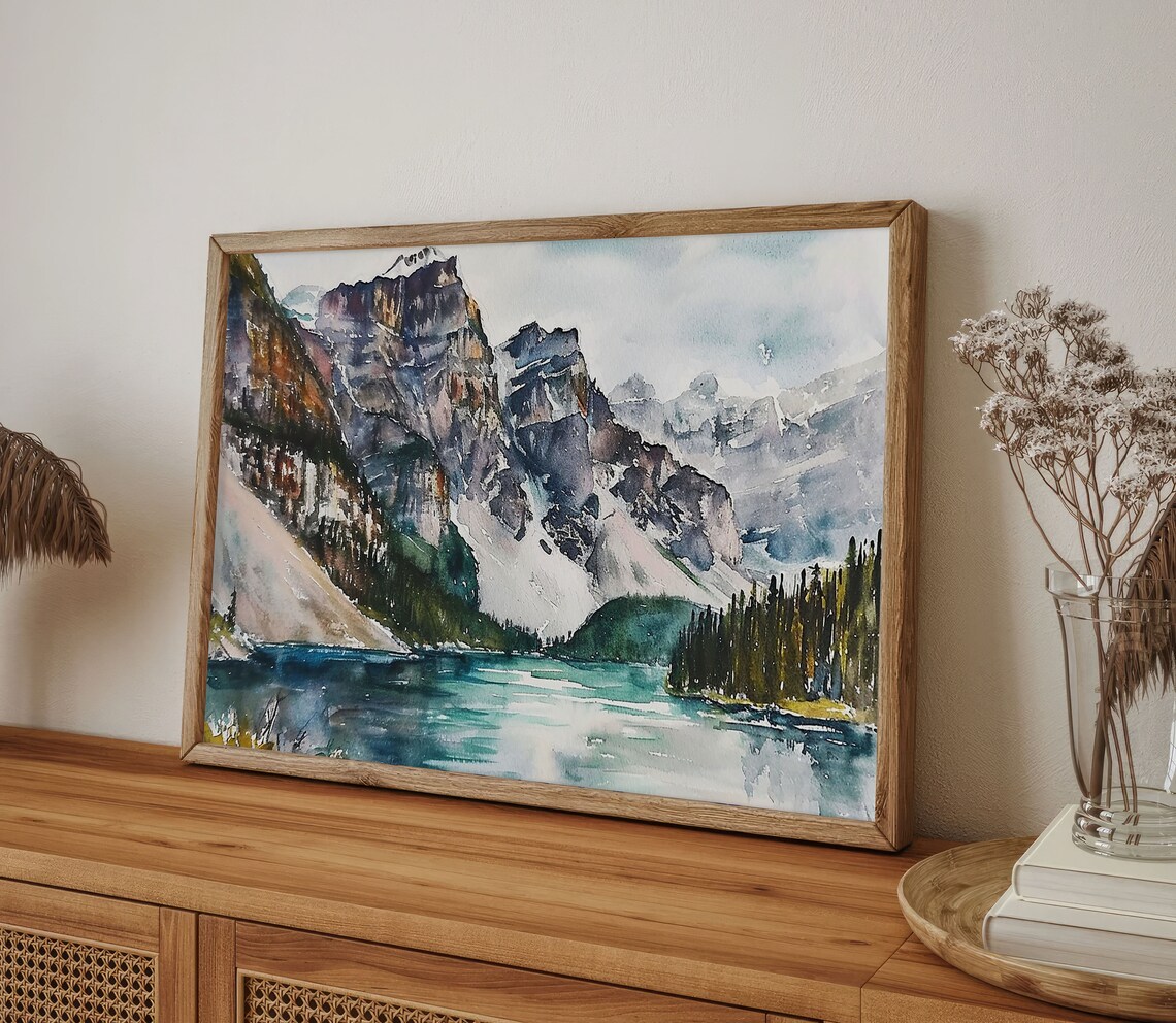 Banff National Park Painting Landscape Poster - Image 3