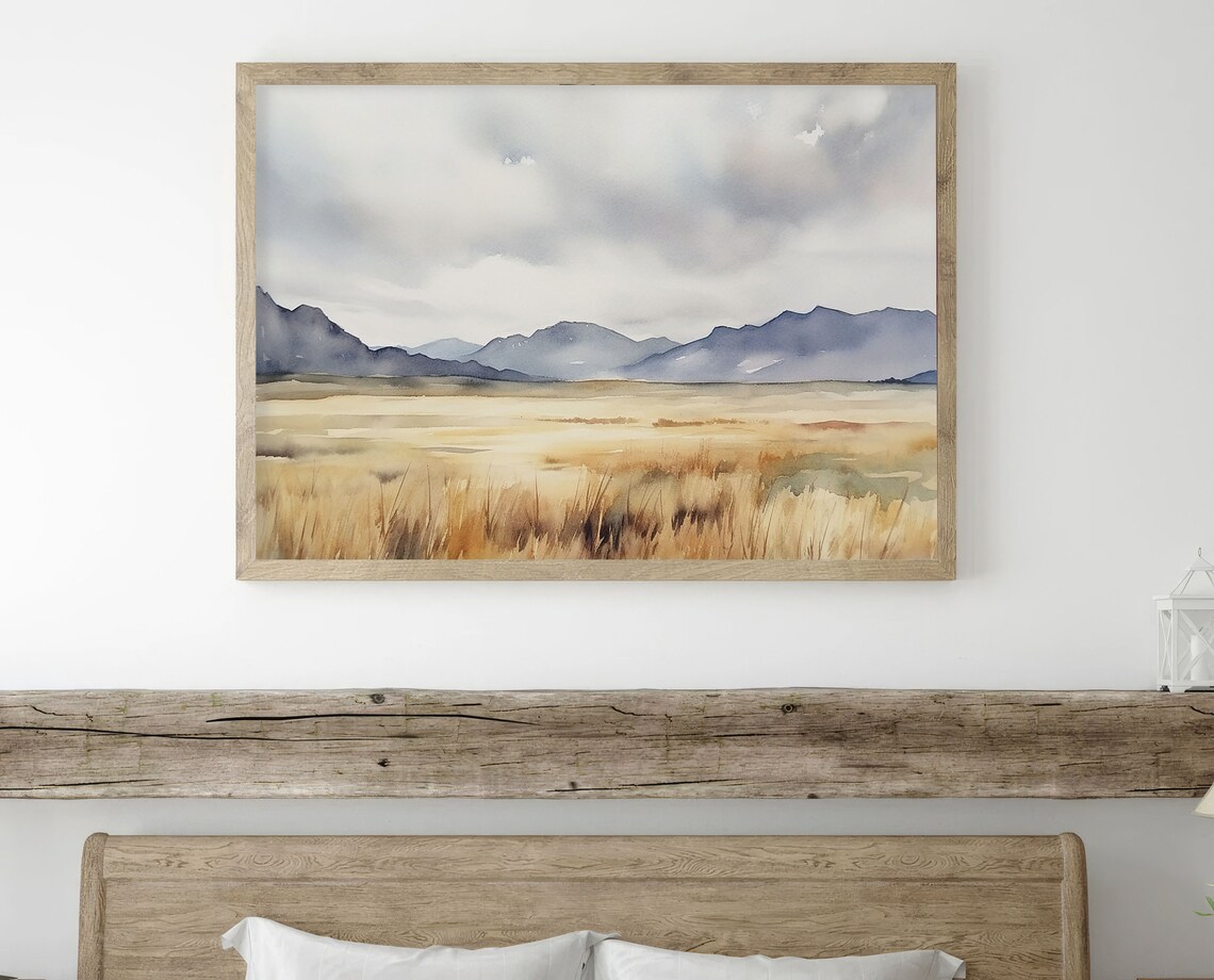 Teton Valley Watercolor Print, Idaho Mountain Landscape - Image 2