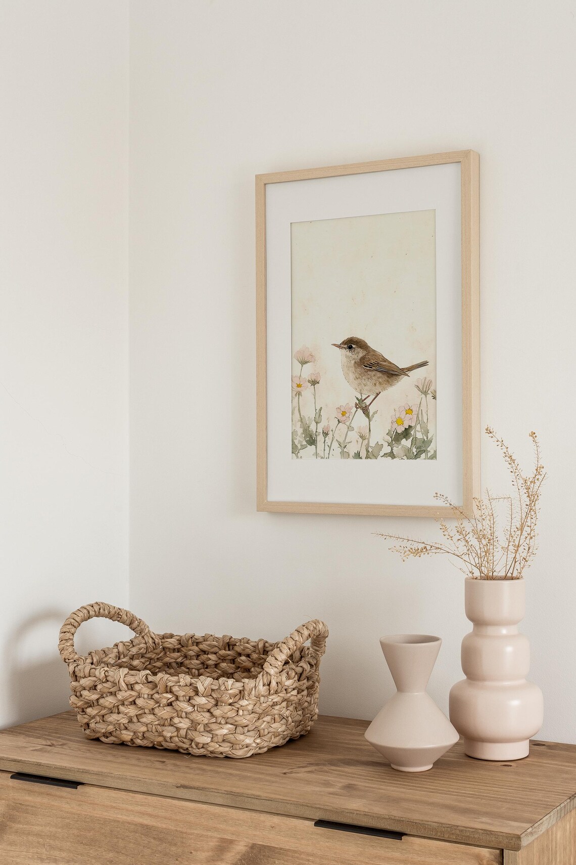 Wren Bird Watercolor Art Print, Kids Room Decor - Image 3