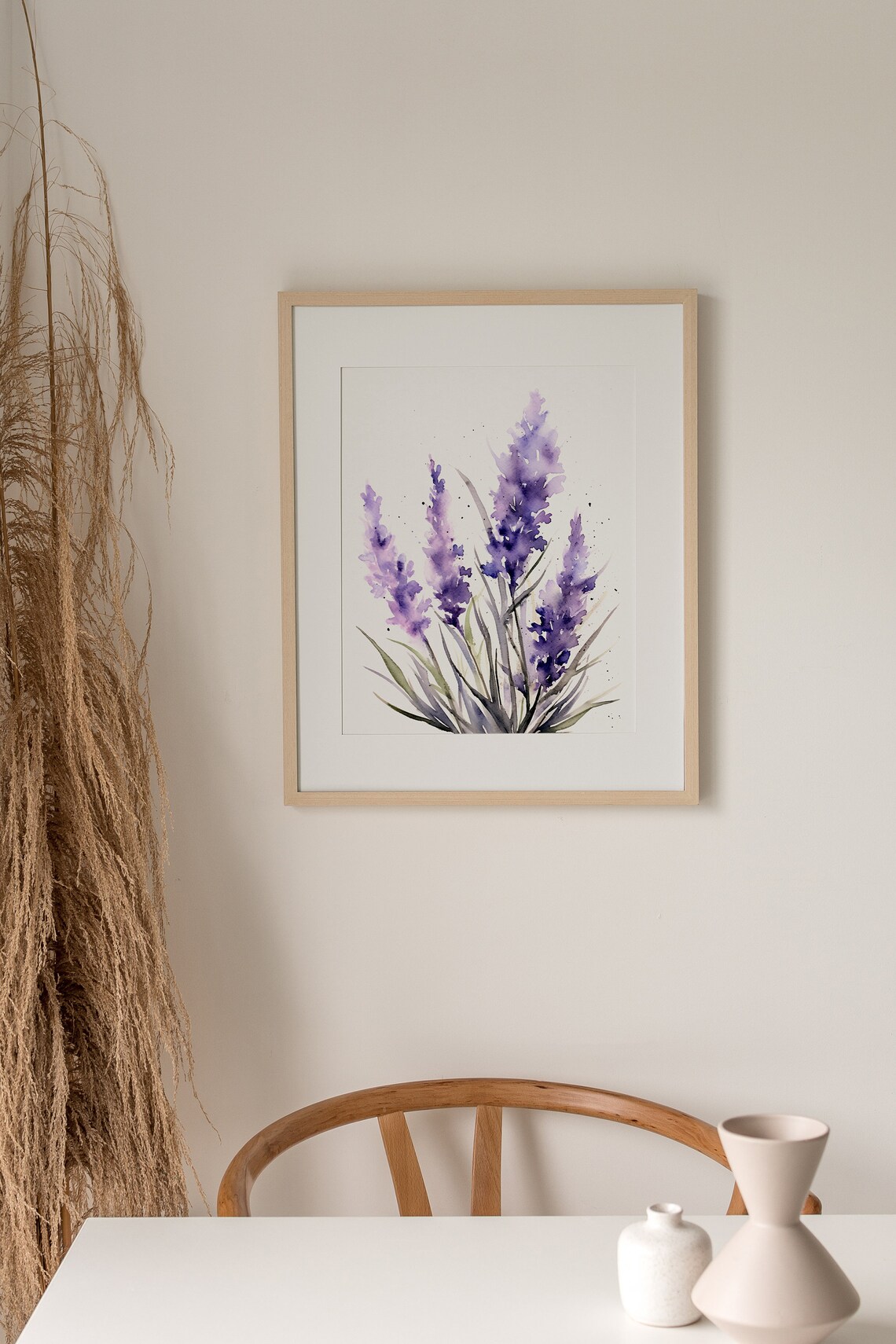 Lavender Watercolor Art Print, Modern Farmhouse Decor - Image 2