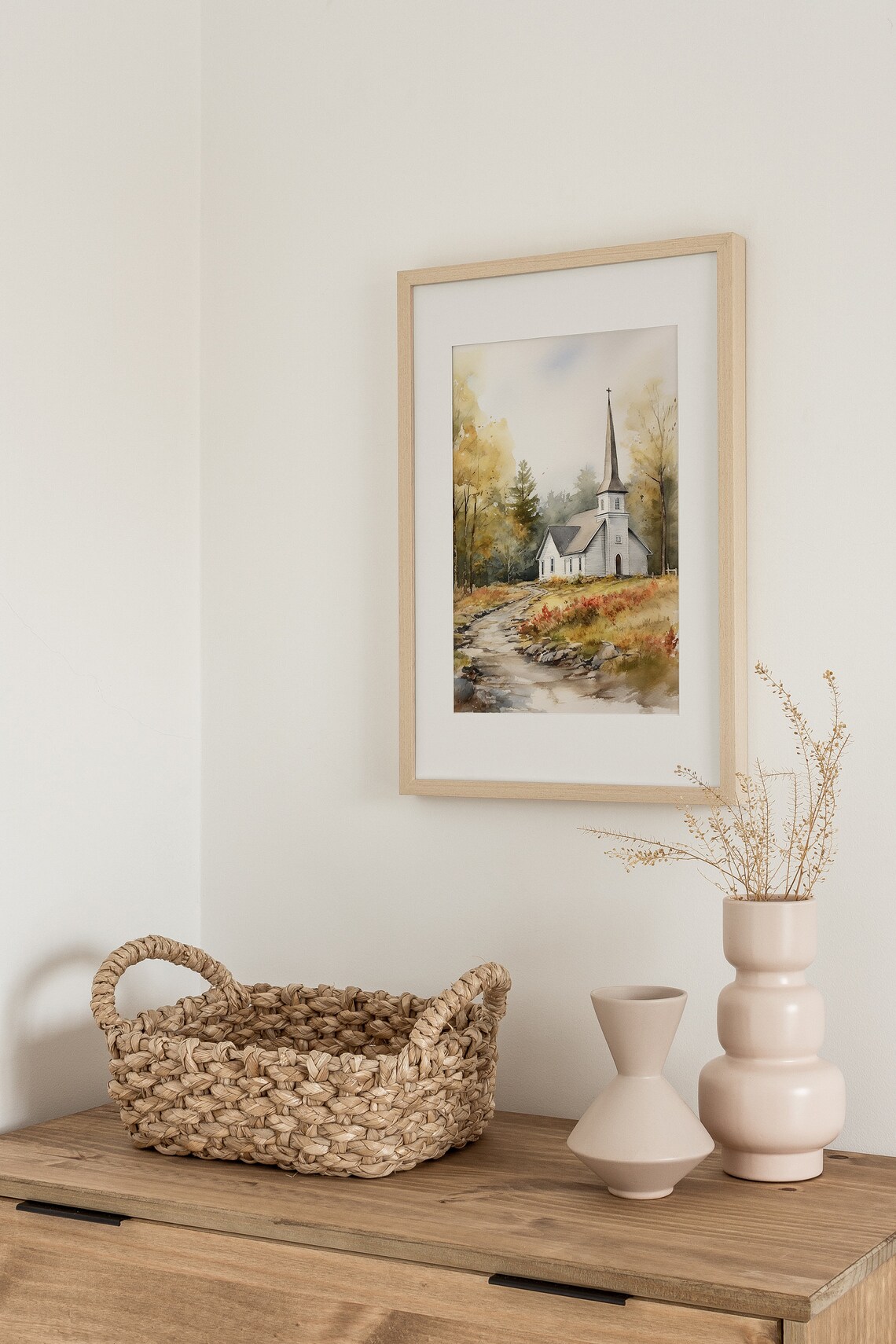 Old Country Church Art Print, North Carolina Landscape - Image 2