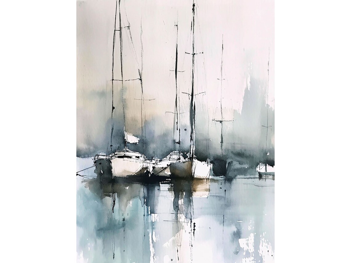Sailboat Painting Florida Watercolor Art Print