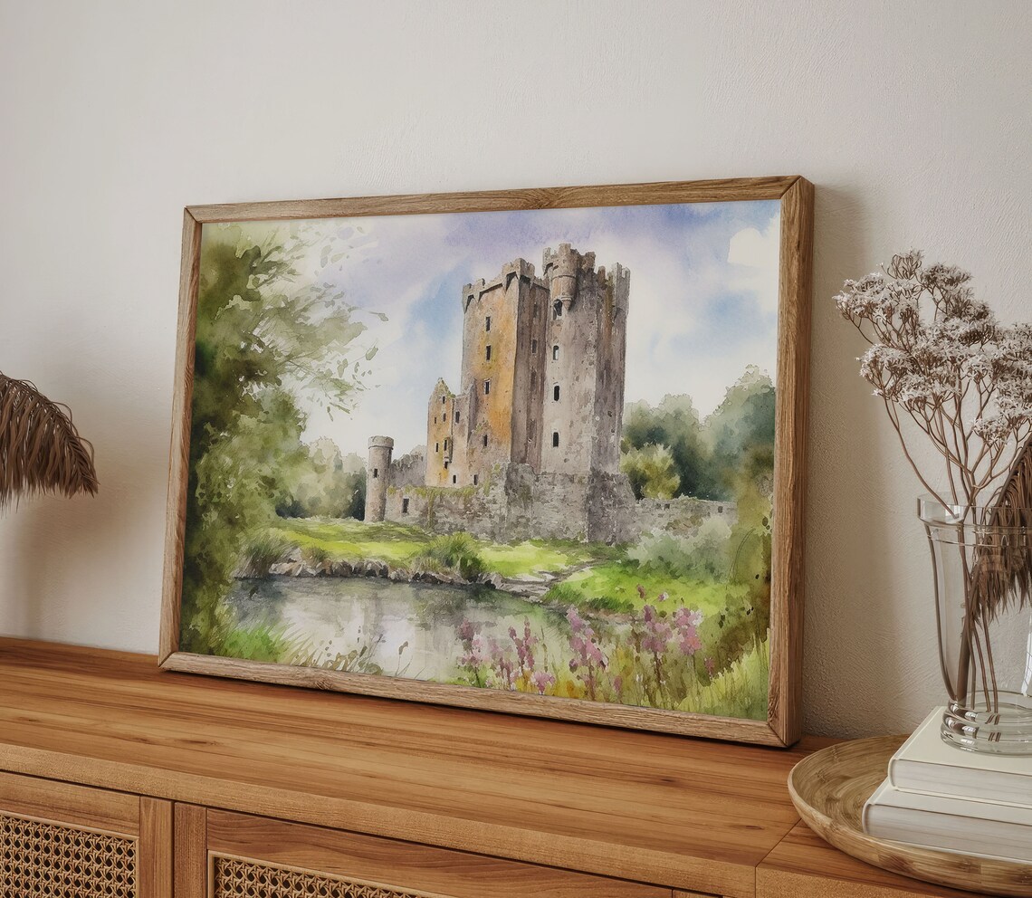 Blarney Castle Watercolor Art Print, County Cork Ireland - Image 5