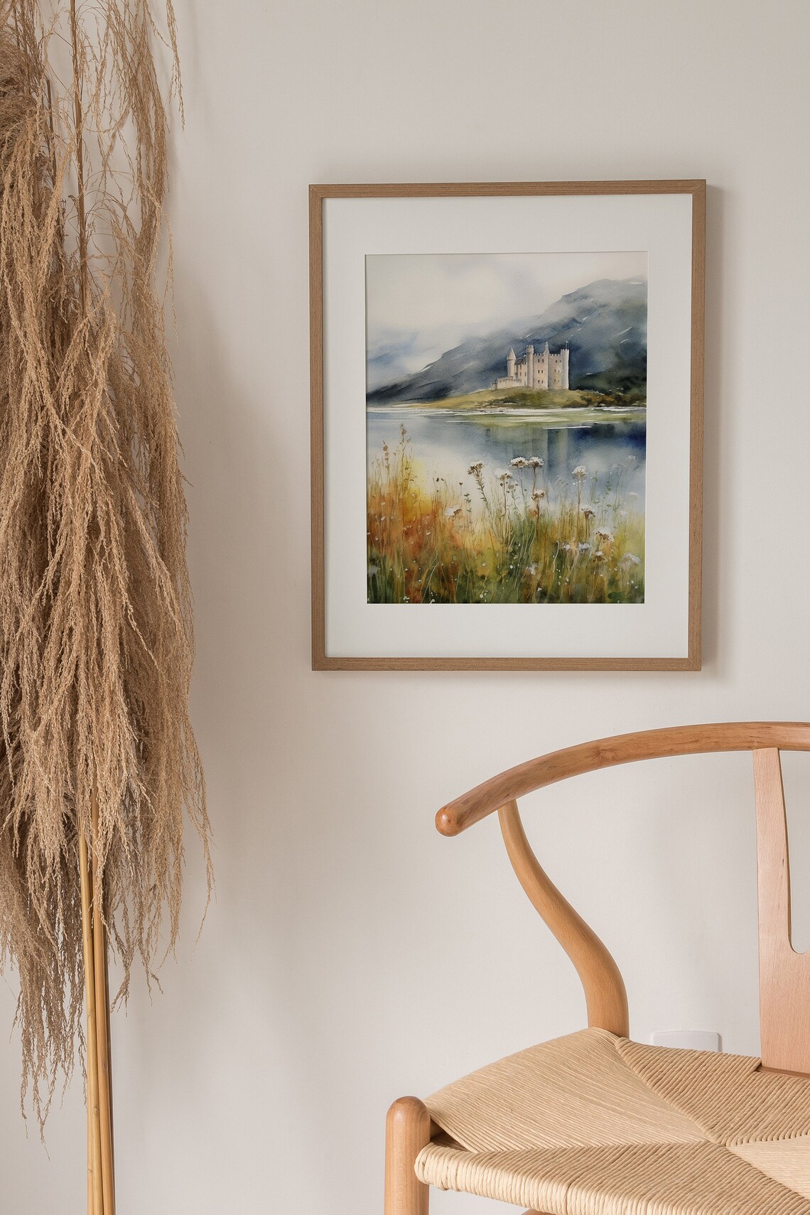 Kilchurn Castle Scotland Watercolor Art Print - Image 3