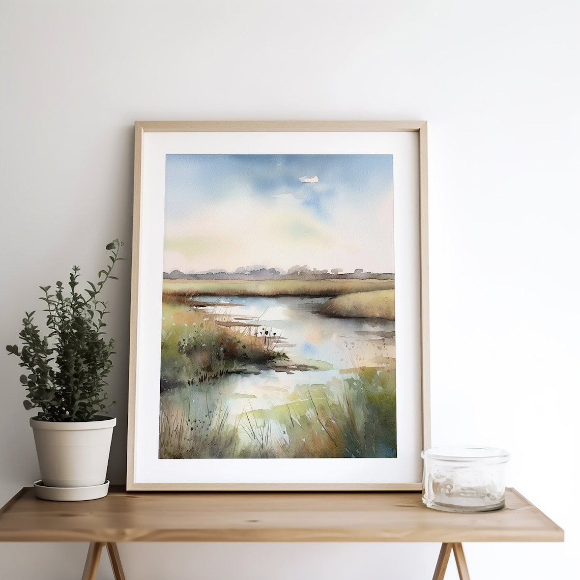 Marsh Painting Louisiana Lowcountry Watercolor Art Print - Image 3
