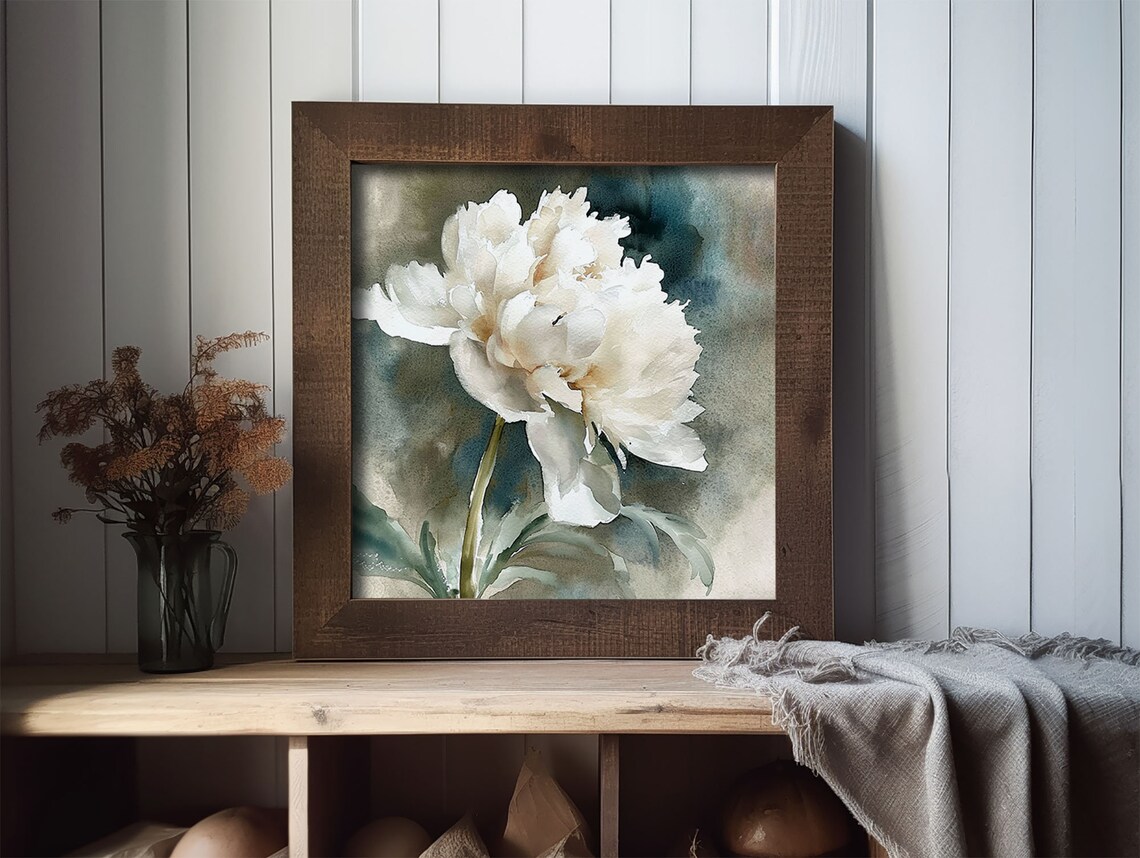 Peony Painting Floral Watercolor Art Print - Image 2