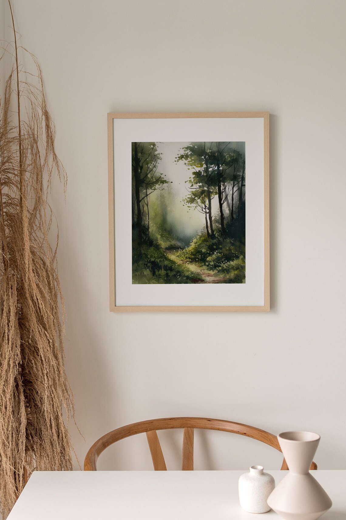 Forest Road Watercolor Art Print, North Carolina - Image 5