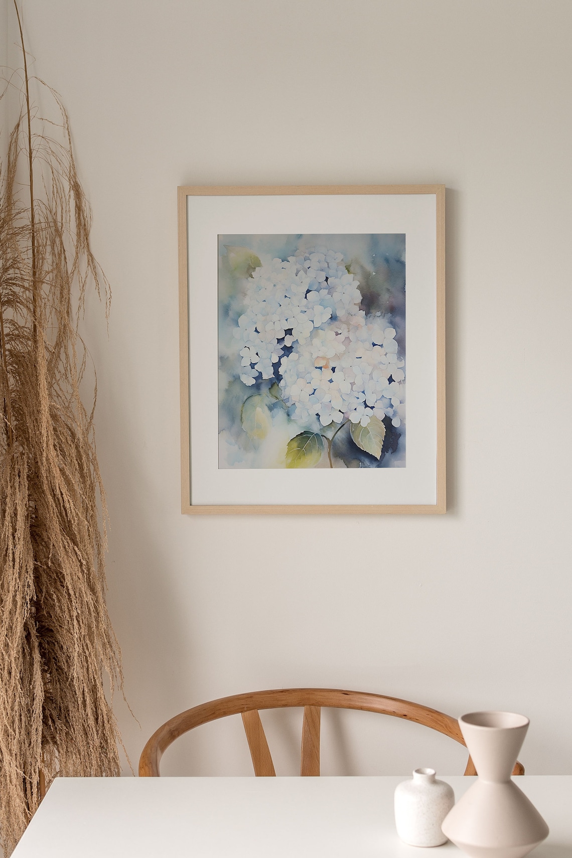 Hydrangea Watercolor Botanical Art Print, Farmhouse - Image 4