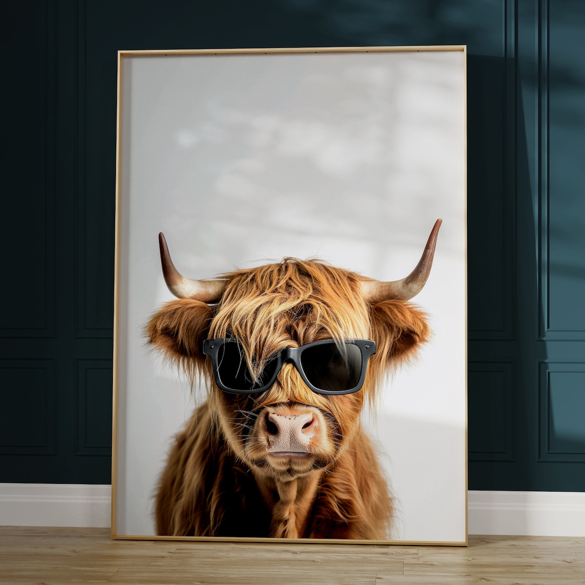 Highland Cow In Sunglasses, Funny Poster Print - Image 2