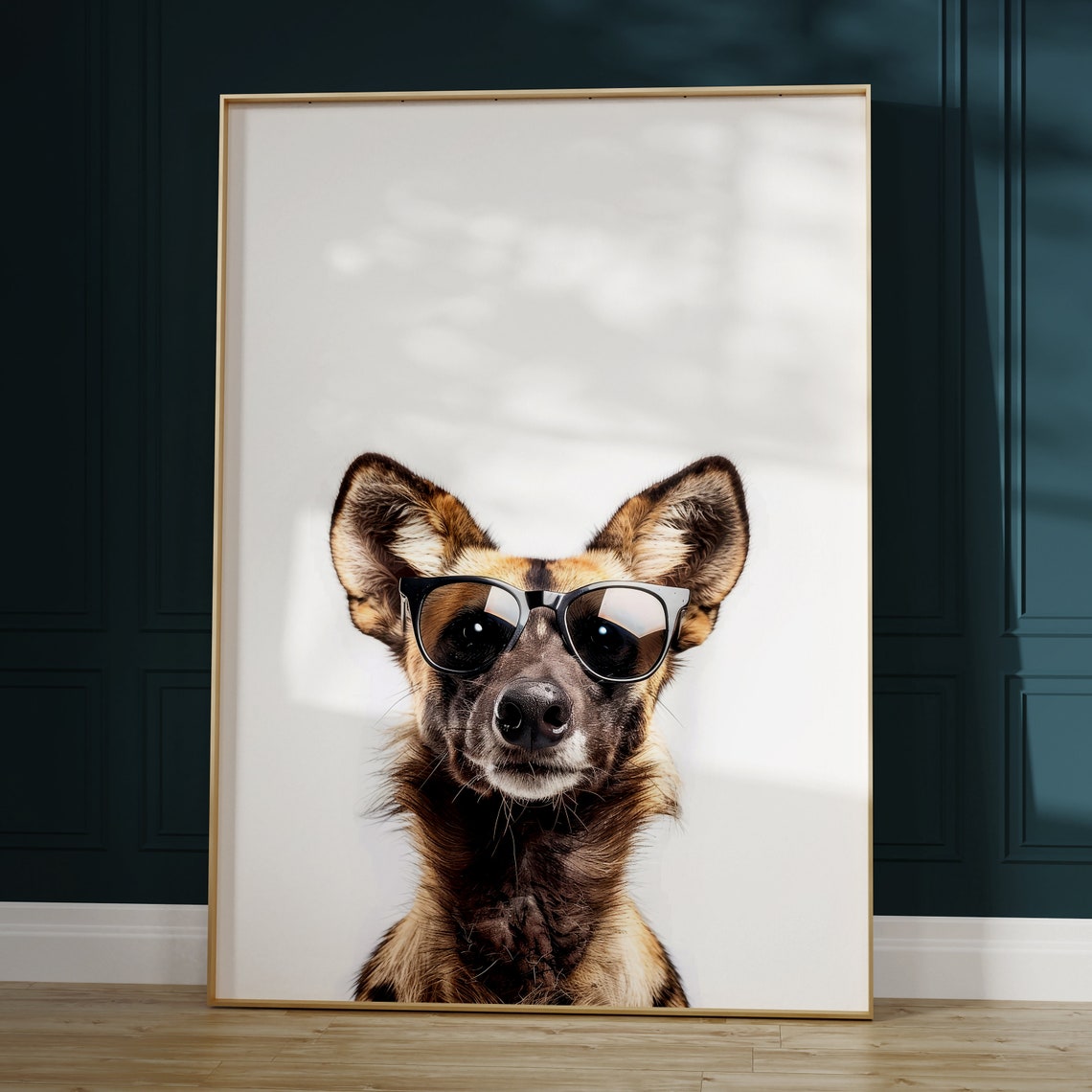Wild Dog In Sunglasses Print Wild Dog Print Wild Dog Poster Funny Wild Dog Print Wild Dog Art Kids Bedroom Art Funny Animal Print - Image 2