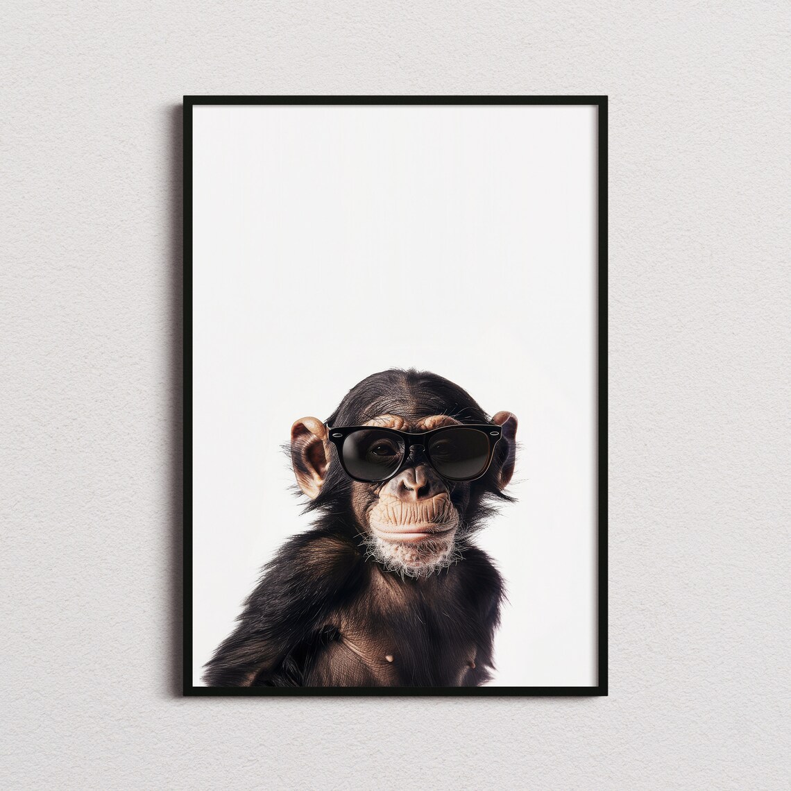 Monkey In Sunglasses Funny Monkey Art Print