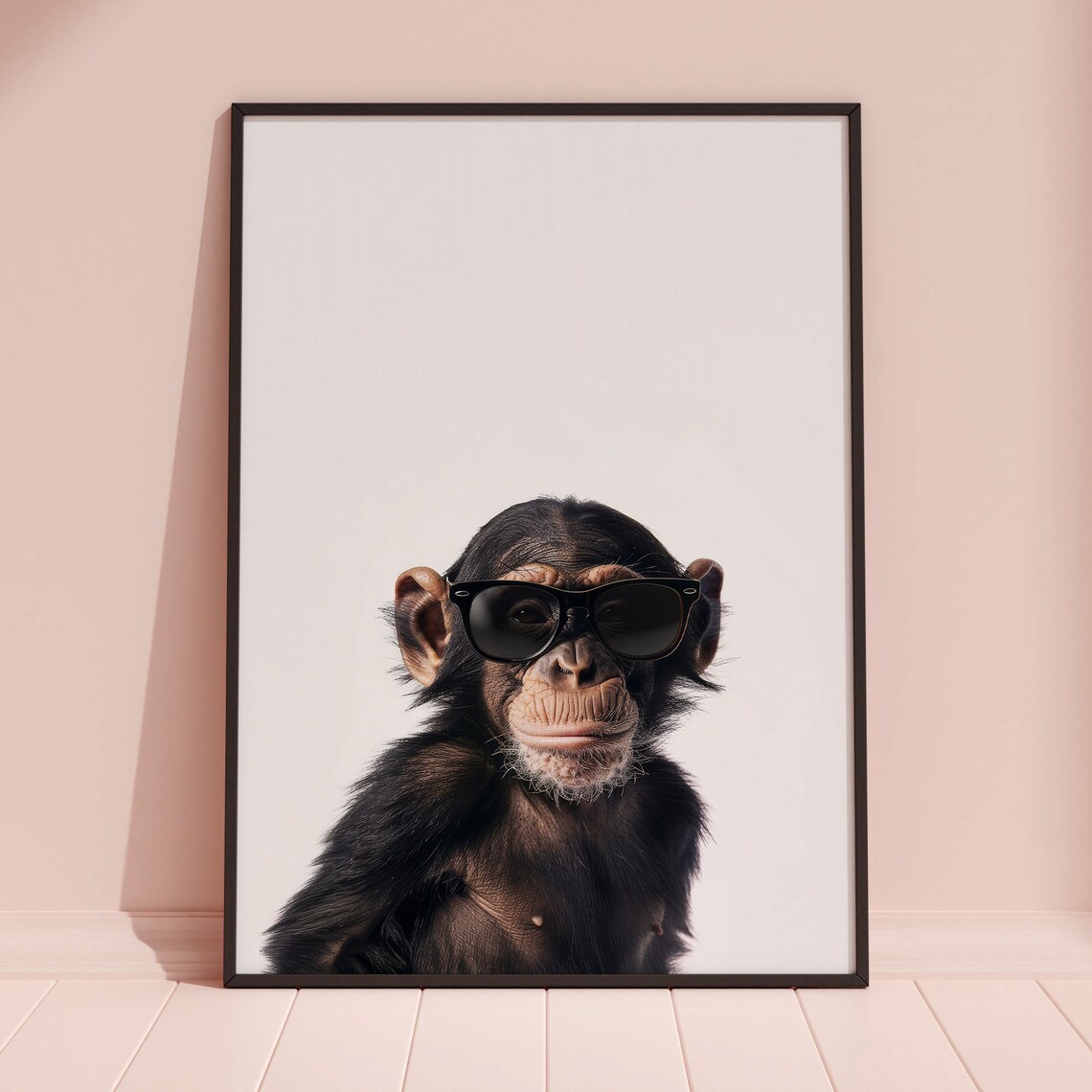 Monkey In Sunglasses Funny Monkey Art Print - Image 3