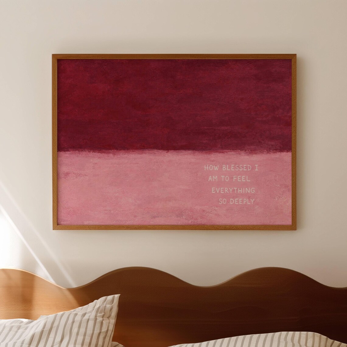 How Blessed I Am Quote Art Print, Rothko Inspired