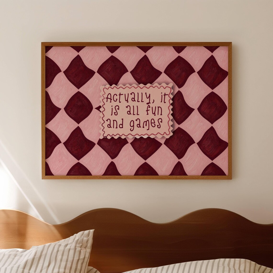 Actually Its All Fun And Games Pink Quote Poster