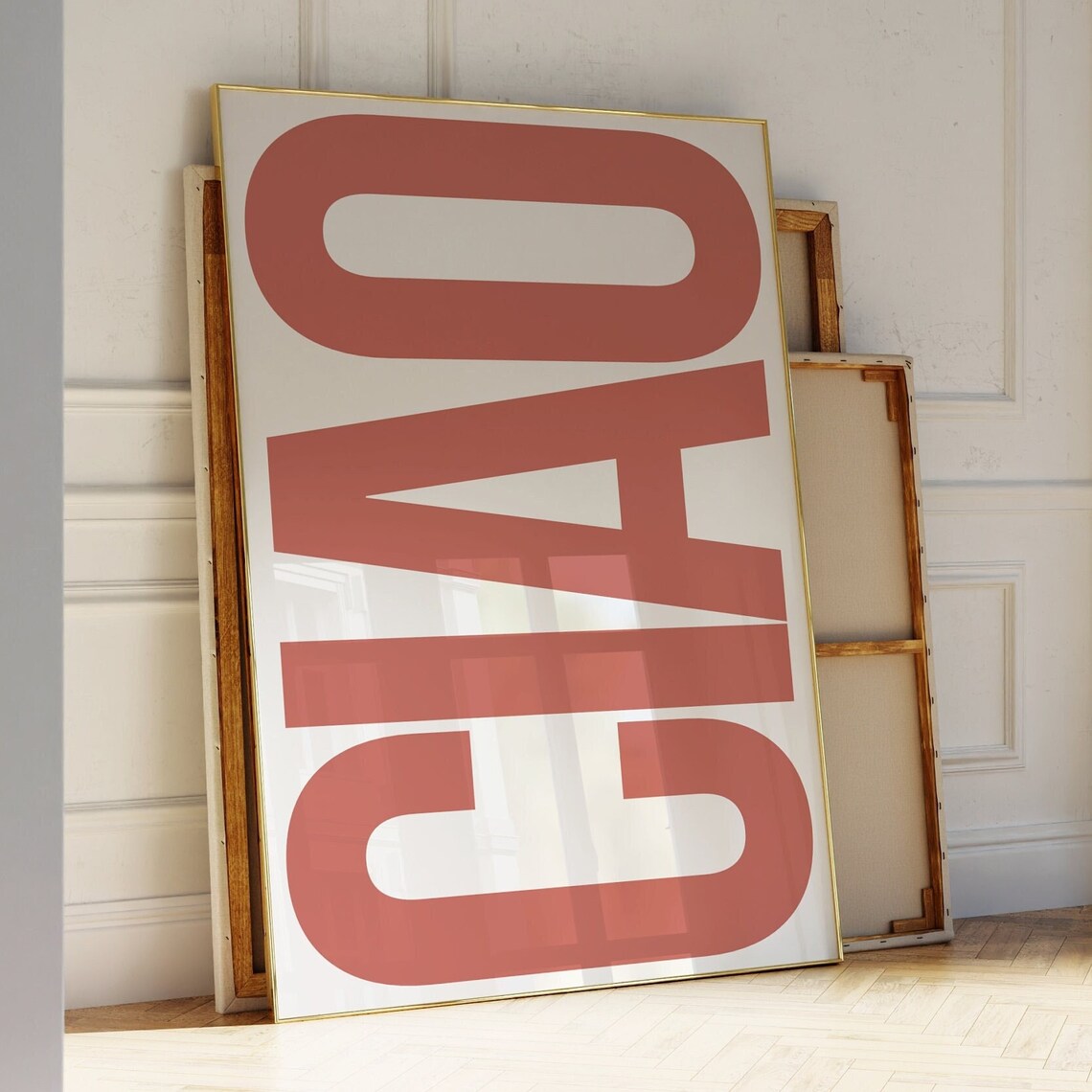 Ciao Typography Retro Poster, Italian Wall Art