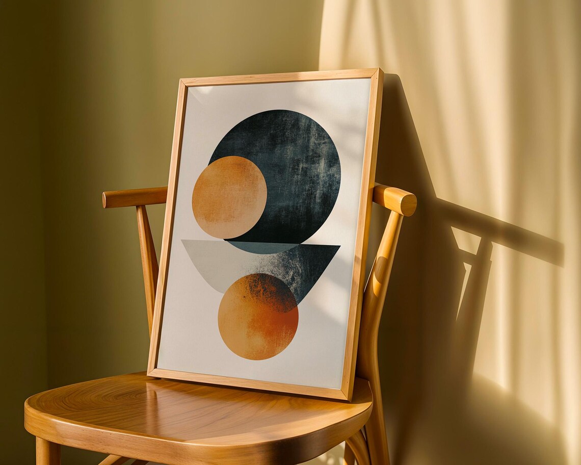 Abstract Boho Circles Art Print, Home Decor - Image 6