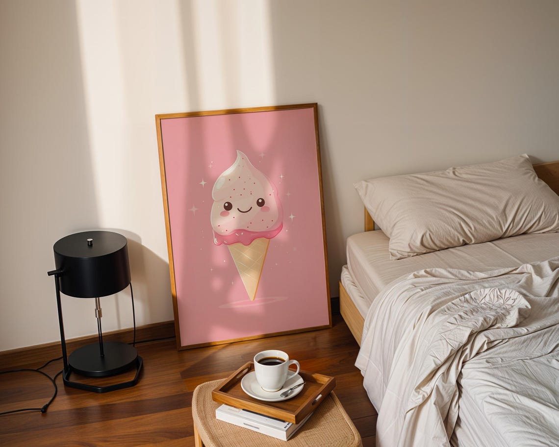 Cute Ice Cream Poster, Kitchen Decor - Image 3