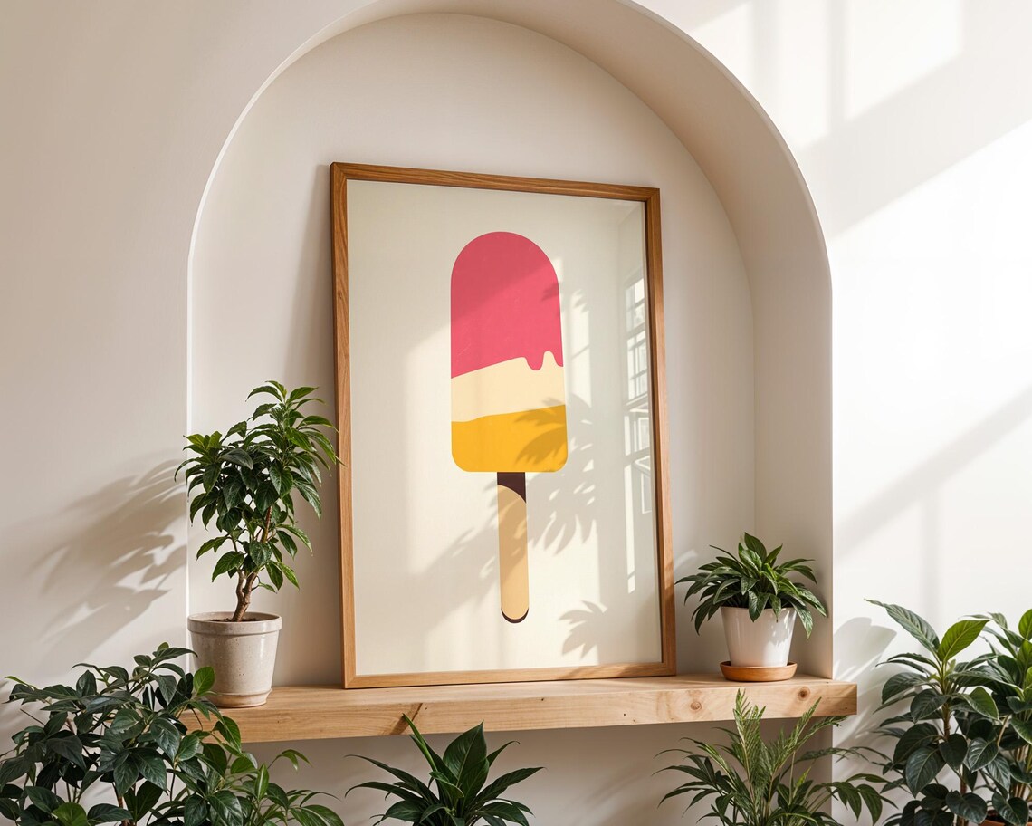 Ice Popsicle Minimalist Kitchen Decor Poster - Image 2
