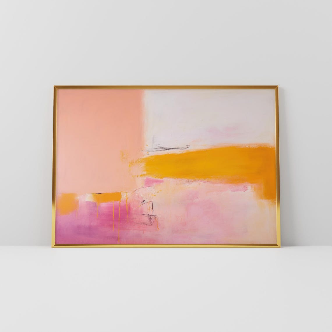 Art Colorful Abstract Art Prints Living Room Decor Bold Colorful Prints Abstract Art Print Pink Orange 069 - Image 3