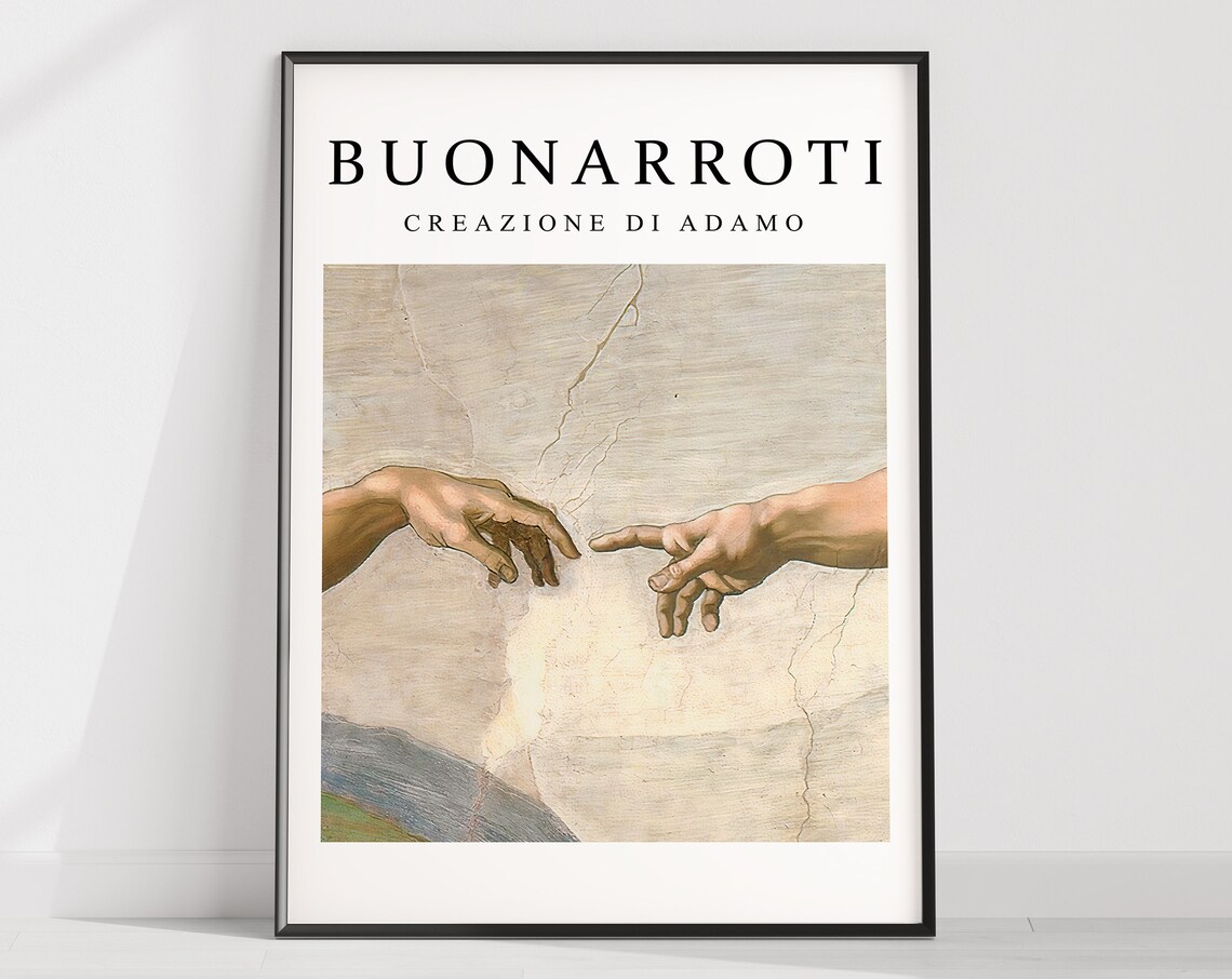 The Creation Of Adam, Classical Spiritual Art Print - Image 3