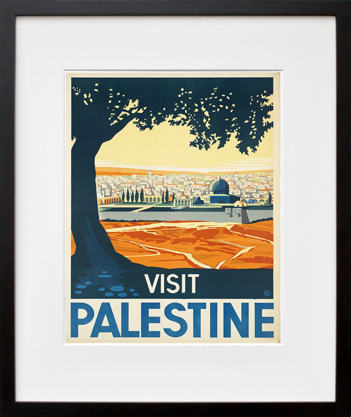 Palestine Vintage Travel Poster, Home Decor Print
