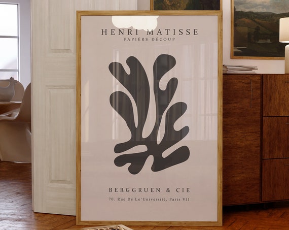 Matisse Wall Art Neutral Minimalist Poster Matisse Papiers Dcoups Wall Art Poster Vintage Cut Outs Art Henri Matisse Beige Poster Gift