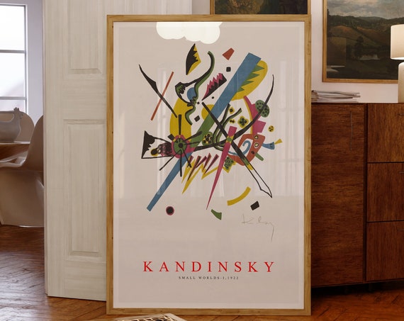 Wassily Kandinsky Small Worlds Poster Artwork Art Print Abstract Home Decor Print Minimalist Wall Art Gift