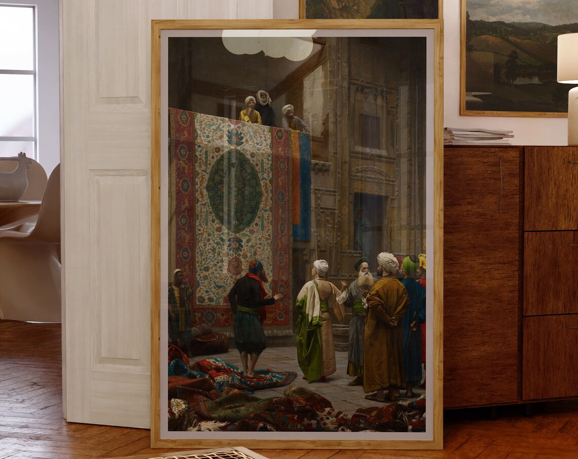 Jean Leon Gerome The Carpet Merchant Cairo Bazaar Orientalist Poster