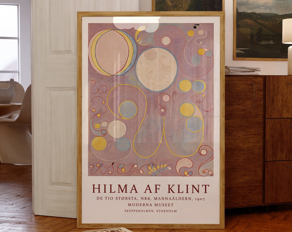 Hilma Af Klint De Tio Storsta Nr 8 1907 Pastel Abstract Circles Poster