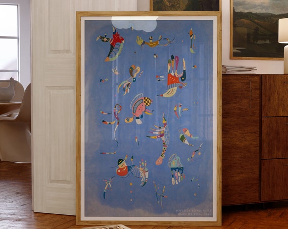 Wassily Kandinsky Bleu De Ciel Sky Blue Poster Artwork Abstract Home Decor Print Minimalist Wall Art Gift
