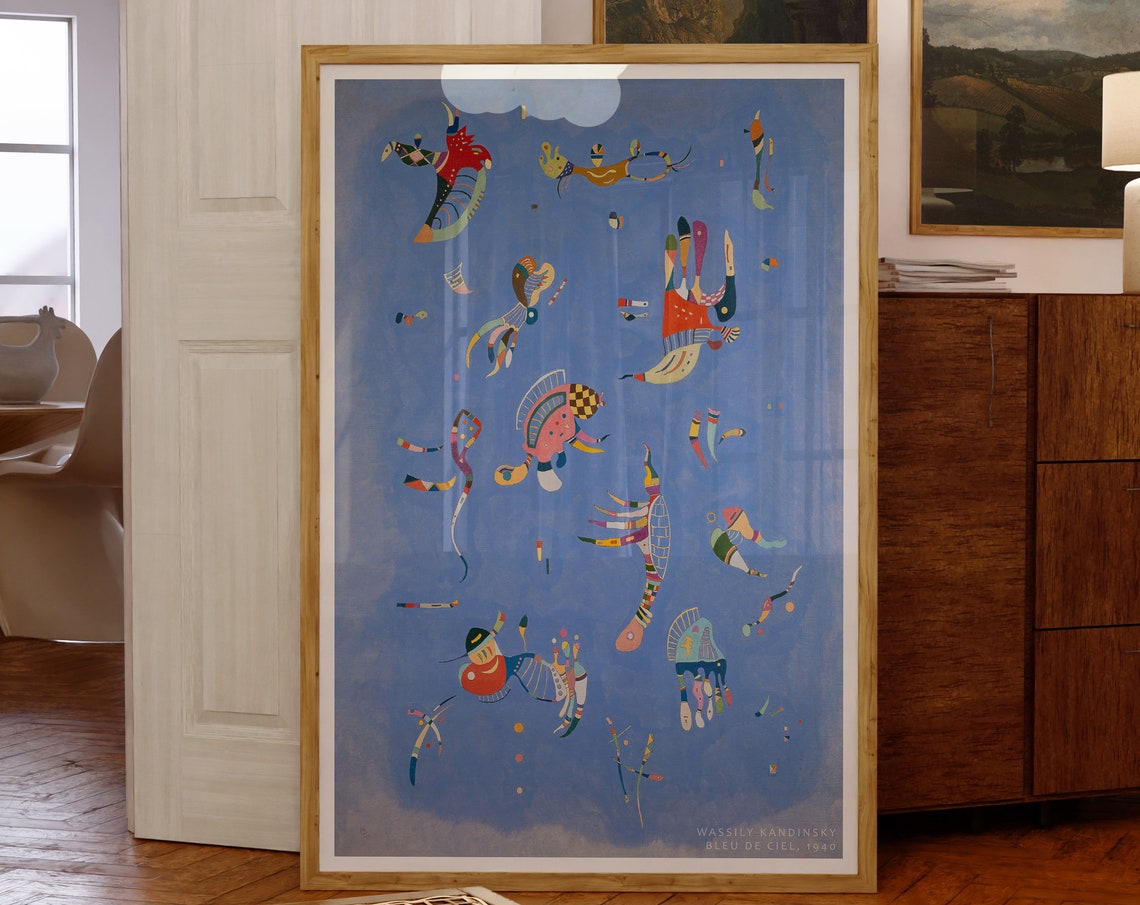 Wassily Kandinsky Bleu De Ciel 1940 Sky Blue Creatures Poster