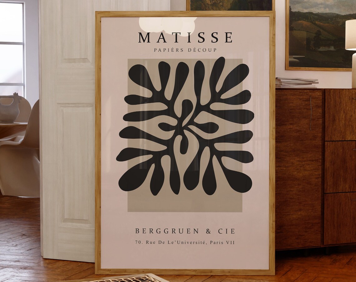 Henri Matisse Papiers Decoupe Black Foliage Berggruen Gallery Poster