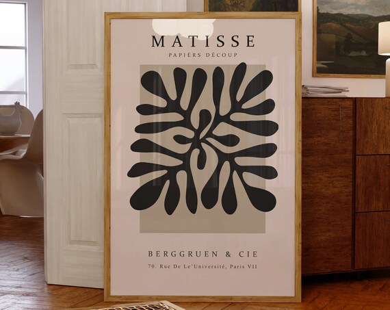 Henri Matisse Papiers Decoupe Black Foliage Berggruen Gallery Poster