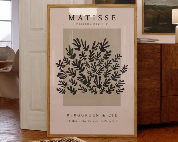 Henri Matisse Papiers Decoupe Black Leaf Cutout Cream Gallery Poster